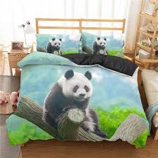 homesky panda bedding set 3d printed