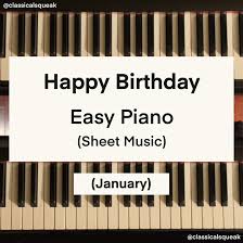 happy birthday january easy piano