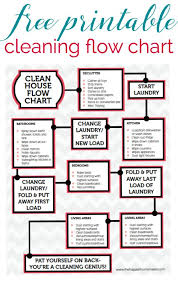 Printable Cleaning Flow Chart Cleaning Hacks Clean House