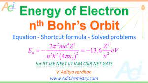 Energy of electron-nth Bohr's orbit-Quick formula - solved problems-IIT JEE  NEET-AdiChemistry - YouTube