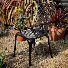 Emma Metal Garden Chair In Antique