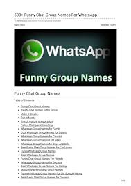 Today i am talking about how to change your name style. Funny Chat Group Names By Rajgyl15 Issuu