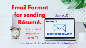 That's especially important when you're emailing a resume to apply for a job. How To Send Resume Via Email For Freshers Studnt