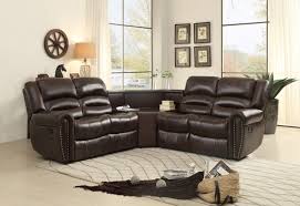 Leather Reclining Sectional Sofa