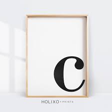 Letter C Wall Art С Print C Monogram С