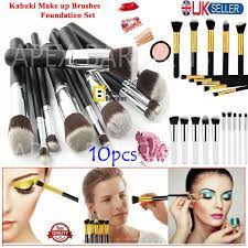 10pcs kabuki make up brushes set eye