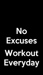 no excuses workout everyday poster