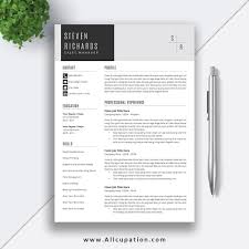 Unique Resume Template Word 2019 Curriculum Vitae Template Cover Letter Modern Simple Resume Teacher Resume Instant Download Steven