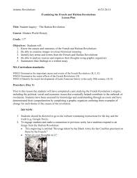 lesson plan french and an revolution essay 