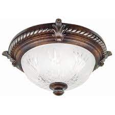 American pro decor 35 3 16 in 2 1 2 in floral polyurethane. Hampton Bay Bercello Estates 15 In 2 Light Volterra Bronze Flush Mount With Etched Glass Shade 08058 The Home Depot