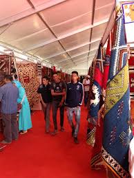moroccan carpets from taznakht festival