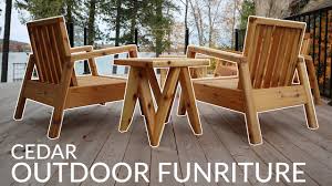 Choose from rustic cedar log furniture or contemporary western red cedar outdoor. Cedar Outdoor Furniture Diy Youtube