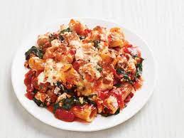 baked rigatoni with swiss chard and