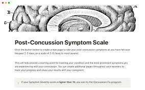 post concussion symptom scale notion