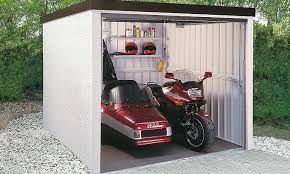 By installing any custom metal garages of any size or dimensions, you can park your cars and protect other valuables safely during harsh weather conditions. Motorradgarage Metall Der Schutz Fur Dein Bike Gewa