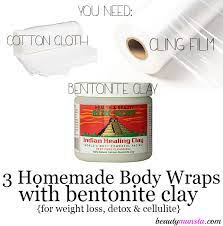 homemade body wraps with bentonite clay
