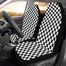 Checd Flag Car Seat Covers 2 Pc