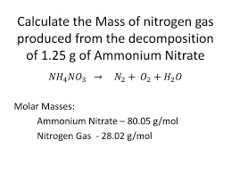 Calculate The Mass Of Nitrogen Gas