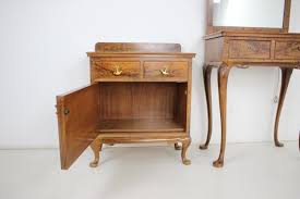 antique makeup vanity with cabinet