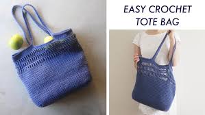 easy tote bag free crochet pattern