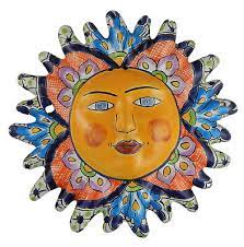 Mexican Talavera Ceramic Sun Face Wall