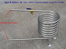 Wood Fired Hot Tub Coil Heat Exchanger