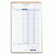 Contractor Job Estimate Sheets W237 237 Ottawa