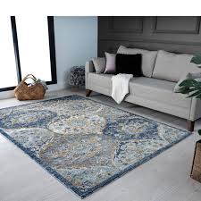 area rug luxe weavers 8064 blue 8x10