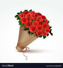 bouquet of red roses isolated royalty