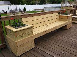 Deck Bench With Planter Boxes Planter