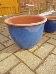 Large Blue Glazed Ceramic Garden