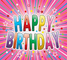 Happy Birthday Greeting On Colorful Background Vector Vector