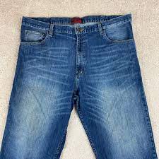The Foundry Jeans Mens 42x30 Blue Straight Leg High Rise Cotton Blend Flex  Denim | eBay