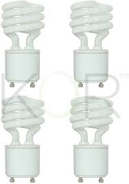 4 Pack 13 Watt Mini Spiral Gu24 Base 60w Equivalent T2 Mini Twist Cfl Light Bulb Cool White 4100k Cfl Amazon Com
