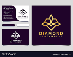 golden diamond jewelry fashion logo