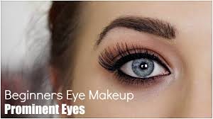 how to apply makeup for prominent eyes