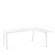 Corner office desks have grown in popularity around. White Series A Corner Desk With White Base Right Handed Desks Poppin