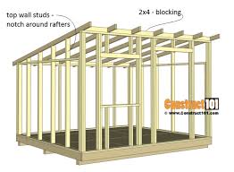 10x12 lean to shed plans construct101