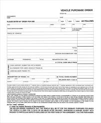 Sample Purchase Order Form 10 Free Sample Example Format