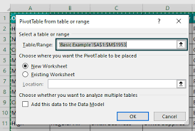 pivot table in excel how to create