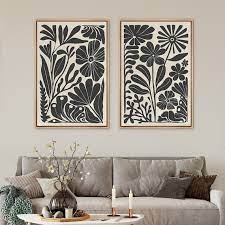 Framed Canvas Wall Art Set Abstract