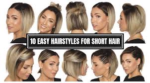 This play list features a varity of hairstyles for short hair. 10 Easy Hairstyles For Short Hair Chloe Brown 10 Easy Hairstyles For Short Hair Chloe Brown Youtube Short Hair Styles Easy Easy Hairstyles Hair Styles