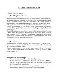 research paper compeion topics for