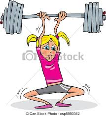 Image result for clip art girl lifting a fork lift