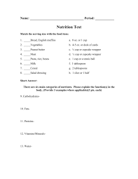 nutrition test 1