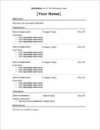     Free Resume Templates for MS Word   Freesumes com