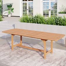 Wooden Extendable Patio Garden Tables