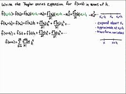 taylor series expansion in terms of h