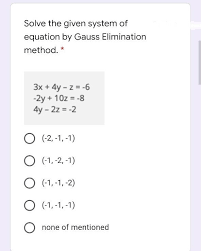 Solve The Given System Of Equation By