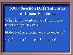 linear functions slope diffe forms